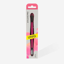 Load image into Gallery viewer, Staleks Manicure pusher Gummy with silicone handle UNIQ 10 TYPE 1 (rounded wide and rounded narrow pusher)