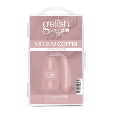 Load image into Gallery viewer, Gelish Soft Gel Tips 120CT - Medium Coffin Pink Nude