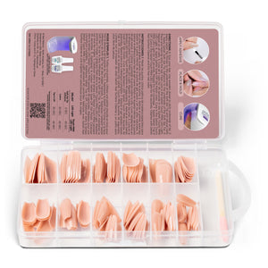 Gelish Soft Gel Tips 120CT - Medium Coffin Pink Nude