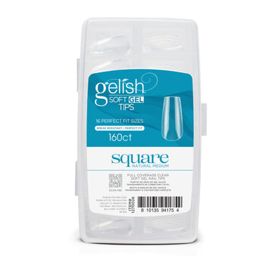 Gelish Soft Gel Tips 160CT Medium Square
