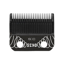 Cargar imagen en el visor de la galería, Stylecraft SC Replacement ECHO Faper Fixed Black Diamond Carbon DLC Hair Clipper Blade with DLC Deep Tooth Cutter Set