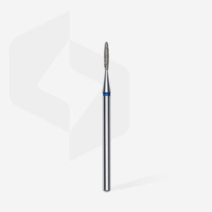 Staleks Diamond nail drill bit, “flame” , blue, head diameter 1.4 mm/ working part 8 mm