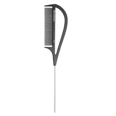 Champion Carbon Pin Tail Comb with Handle - 10