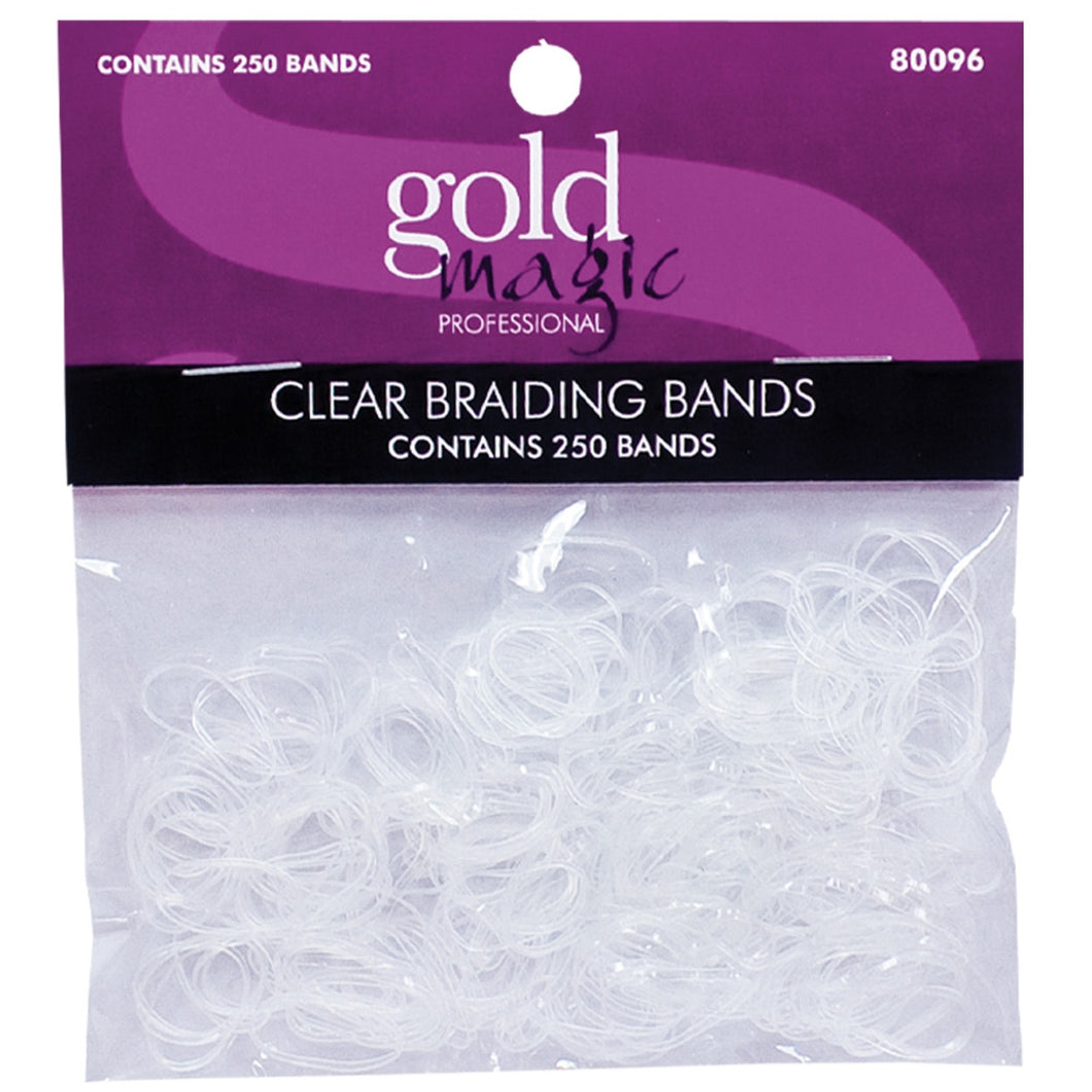 Gold Magic Clear Braiding Bands 250-Pack