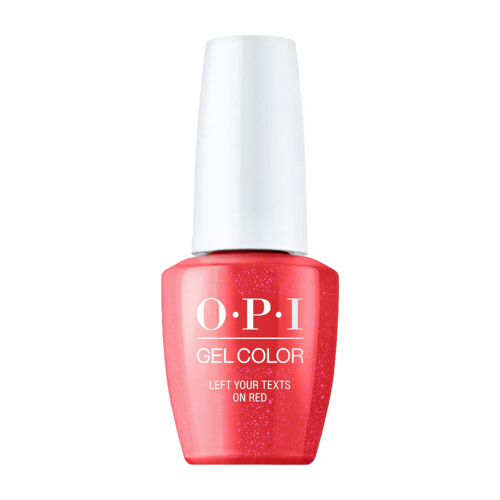 OPI LEFT YOUR TEXTS ON RED