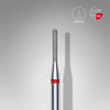 Staleks Diamond nail drill bit, rounded “cylinder”, red, head diameter 1.4 mm/ working part 8 mm
