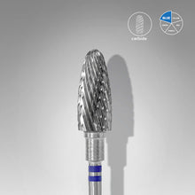 Cargar imagen en el visor de la galería, Staleks Carbide Nail Drill Bit, "Corn", Blue, 6 mm/14 mm - FT91B060/14