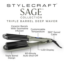 Load image into Gallery viewer, *PROMO* Stylecraft SC Sage Deep Waver - Professional Triple Barrel Deep Waver