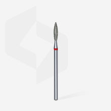 Load image into Gallery viewer, Staleks Diamond nail drill bit flame red EXPERT head diameter 2,3 mm / working part 10 mm