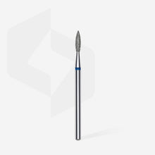 Cargar imagen en el visor de la galería, Staleks Diamond nail drill bit pointed flame blue EXPERT head diameter 2,1 mm / working part 8 mm