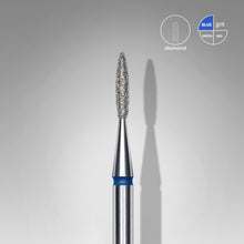 Load image into Gallery viewer, Staleks Diamond nail drill bit flame blue EXPERT head diameter 1,6 mm / working part 8 mm