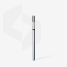 Load image into Gallery viewer, Staleks Diamond Nail Drill Bit &quot;Cylinder&quot;, Red, Head Diameter 2.5 Mm, Working Part 6 Mm