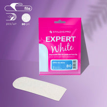 Cargar imagen en el visor de la galería, Staleks Disposable white files for pedicure grater EXPERT 10 80 grit (30 pcs)