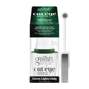 Gelish Cat Eye Green Lights Only - Green Effect