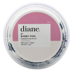 Diane 2" Bobby Pins Negro 300-Pack