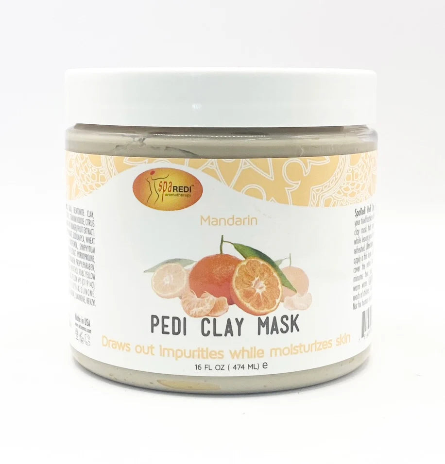 Spa Redi Pedi Clay Mask Mandarin 16oz