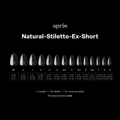 APRES NATURAL STILETTO X-SHORT - Refill Bags