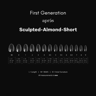 APRES SCULPTED ALMOND SHORT - REFILL BAGS