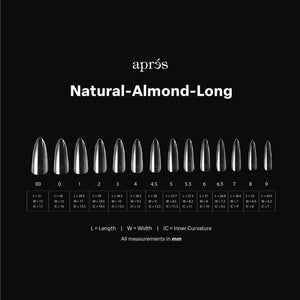 Après GEL-X® NATURAL ALMOND LONG BOX OF TIPS - PRO (600PCS)