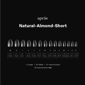 Après GEL-X® NATURAL ALMOND SHORT BOX OF TIPS - PRO (600PCS)