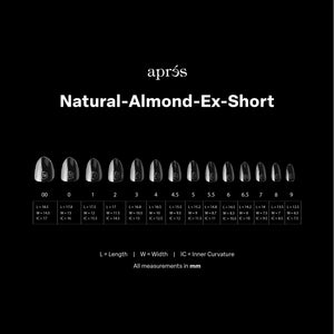 Après GEL-X® NATURAL ALMOND EXTRA SHORT BOX OF TIPS - PRO (600PCS)