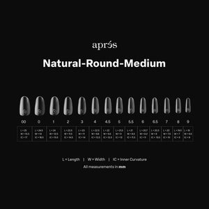 Après GEL-X® NATURAL ROUND MEDIUM BOX OF TIPS - PRO (600PCS)