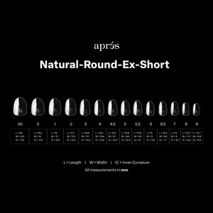 Après GEL-X® NATURAL ROUND EXTRA SHORT BOX OF TIPS - PRO (600PCS)