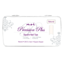 Load image into Gallery viewer, NSI Precision Plus Square Nail Tips Natural 200 Ct.