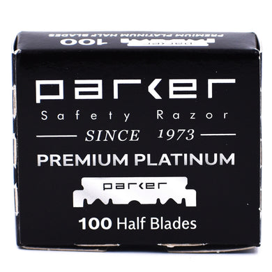 Parker Premium Platinum Half Blades-100 Count for Straight Edge Barber Razors
