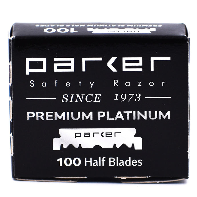 Parker Premium Platinum Half Blades-100 Count for Straight Edge Barber Razors