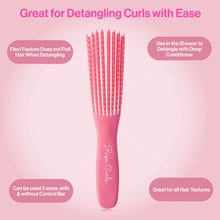Load image into Gallery viewer, Rizos Curls Pink Detangling Flexi Brush