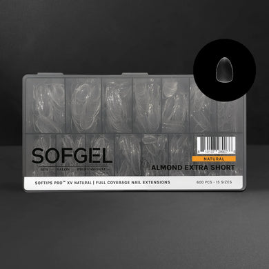SOFGEL SOFTIPS PRO™ XV NATURAL - ALMOND EXTRA SHORT