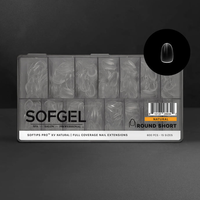 SOFGEL SOFTIPS PRO™ XV NATURAL - ROUND SHORT