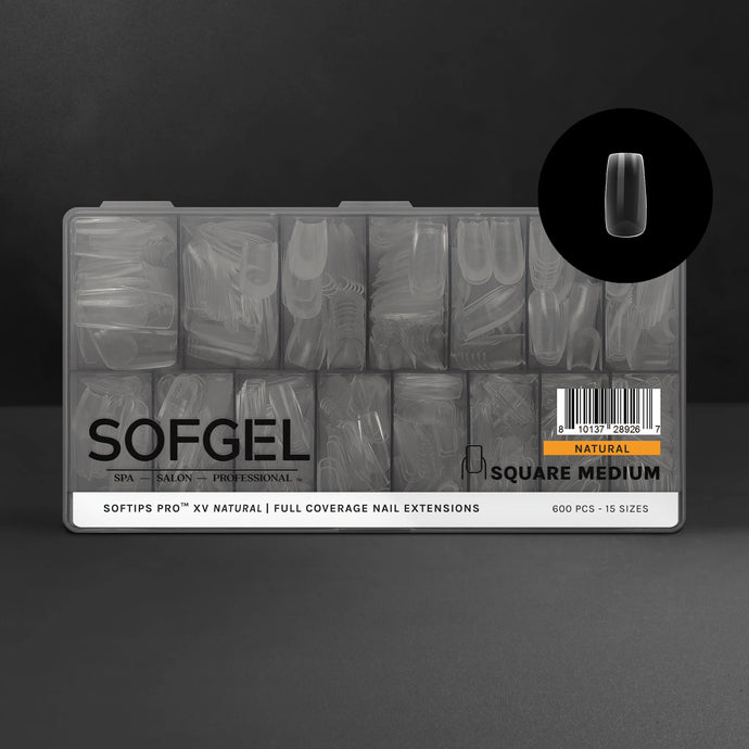 SOFGEL SOFTIPS PRO™ XV NATURAL - SQUARE MEDIUM