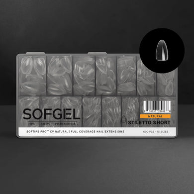 SOFGEL SOFTIPS PRO™ XV NATURAL - STILETTO SHORT