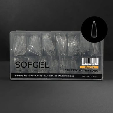 SOFGEL SOFTIPS PRO™ XV SCULPTED - STILETTO EXTRA LONG