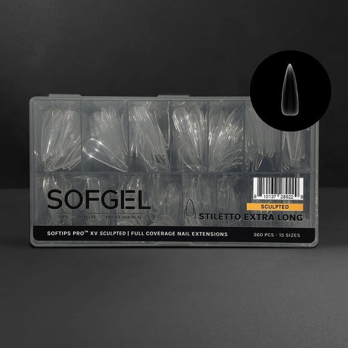 SOFGEL SOFTIPS PRO™ XV SCULPTED - STILETTO EXTRA LONG