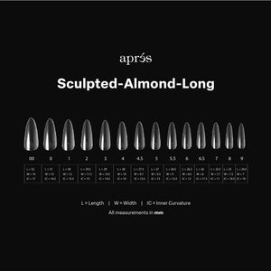 Après GEL-X® SCULPTED ALMOND LONG BOX OF TIPS - PRO (600PCS)