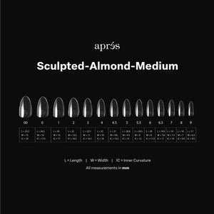 Après GEL-X® SCULPTED ALMOND MEDIUM BOX OF TIPS - PRO (600PCS)