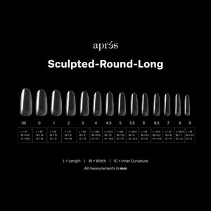 Apres GEL-X® SCULPTED ROUND LONG BOX OF TIPS - PRO (600PCS)