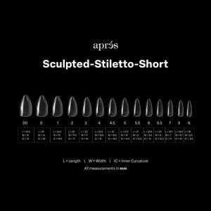 Apres GEL-X® SCULPTED STILETTO SHORT BOX OF TIPS - PRO (600PCS)