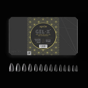 Apres GEL-X® SCULPTED STILETTO SHORT BOX OF TIPS - PRO (600PCS)