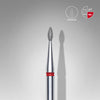 Staleks Diamond nail drill bit, “drop” , red, head diameter 1.6 mm/ working part 4 mm