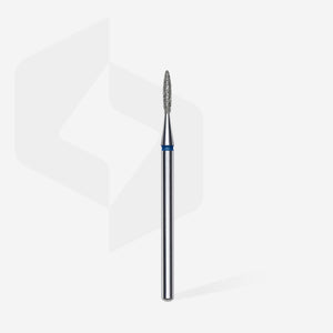 Staleks Diamond nail drill bit pointed flame blue EXPERT head diameter 1,6 mm / working part 8 mm