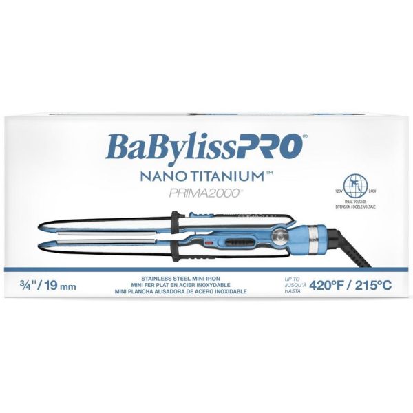 BaBylissPRO Prima 2000 Nano Titanium Mini Iron 3/4