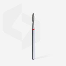 Load image into Gallery viewer, Staleks Diamond nail drill bit flame red EXPERT head diameter 2,1 mm / working part 8 mm