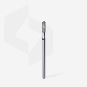 Staleks Diamond nail drill bit, rounded “cylinder”, blue, head diameter 2.3 mm/ working part 8 mm