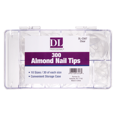 DL Pro Almond Nail Tips Kit - Clear