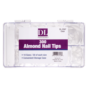 DL Pro Almond Nail Tips Kit - Clear