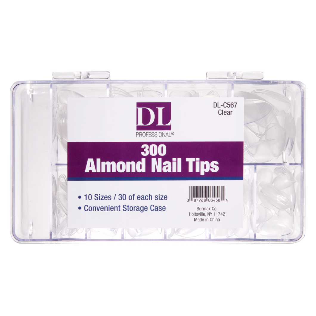 DL Pro Almond Nail Tips Kit - Clear